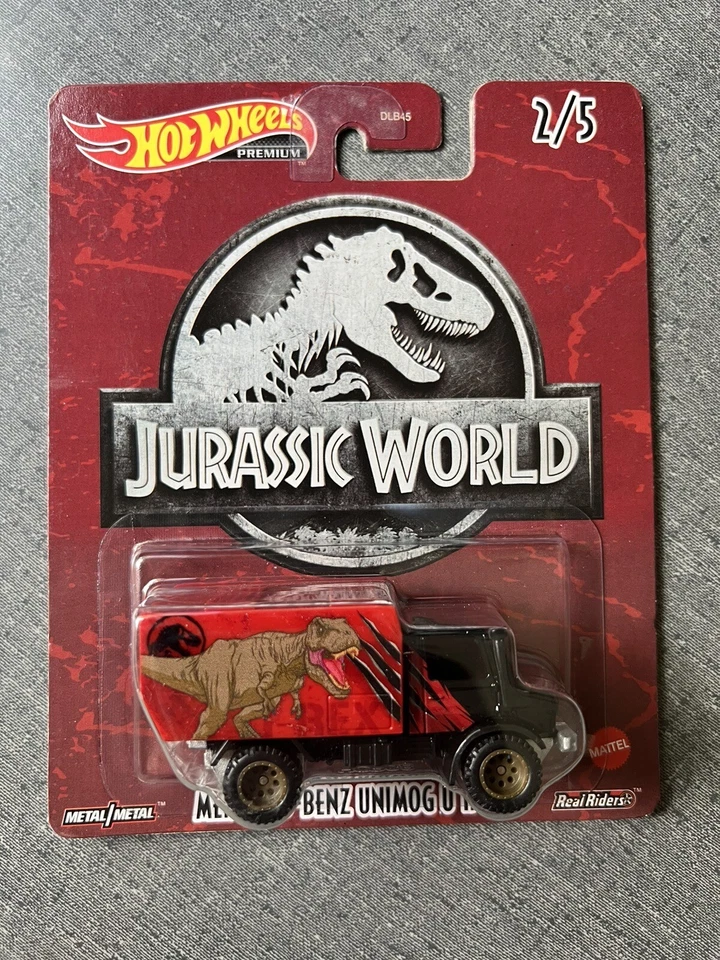 Hot Wheels Real Riders Premium Jurassic World Set Unimog Bread Box Airflow - Image 3 of 4