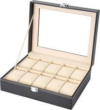 Reodoeer Watch Storage Case Watch Storage Box Collection Case for 10 Watche