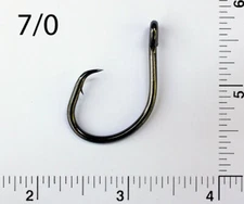 PACK OF 50 Size 7/0 TACKLEWORKS Offset Circle Fishing Hooks 4X Strong L2004