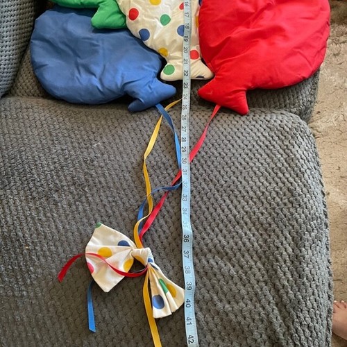 Vintage Clown With Balloons Cloth Wall Hanging Decor Nursery Daycare Made in USA - Picture 8 of 8