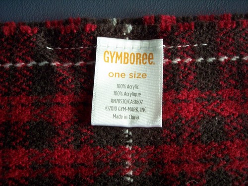 Gymboree Long Winter Scarf Merry Occasions 52 x 10 Red Brown White Plaid Fringes - Picture 3 of 3