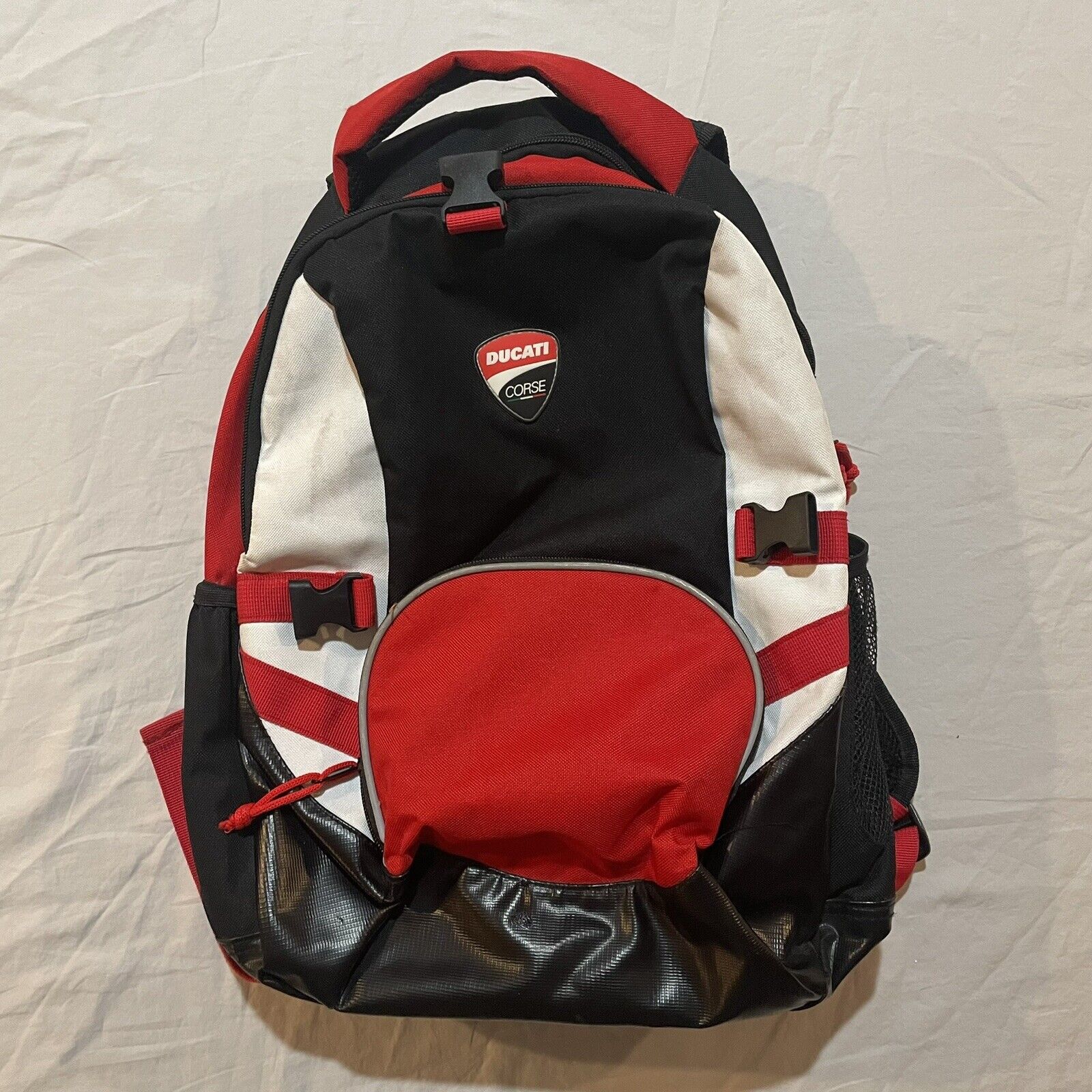 Ducati Corse Backpack Rucksack with Helmet Holder Red Black
