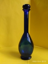 bottiglia, bottiglietta blu vintage da collezione anni 70/80 altezza 24 cm.