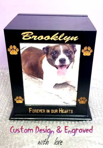 Custom Pet Urn Memorial | Cat & Dog BEAUTIFUL Cremation Box - Picture 2 of 9