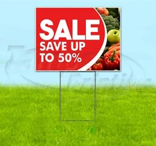 SALE SAVE UP 50% OFF 18x24 Yard Sign WITH STAKE Corrugated Bandit USA BUSINESS