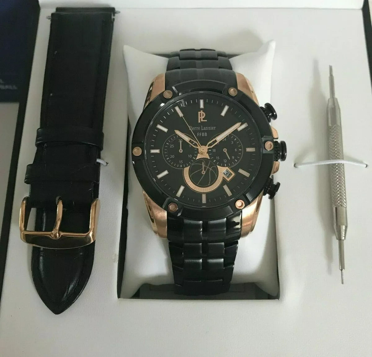 Coffret Montre Homme Pierre Lannier Chronographe Quartz R f