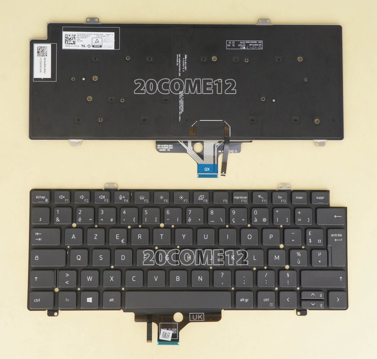 For DELL Latitude 7420 7430 7530 2022 Keyboard Backlit French