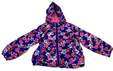 Osh Kosh B'gosh Girls Floral Jacket Size 24 Months Blue Pink Floral Hooded