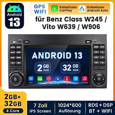 DAB+ Carplay Autoradio Für Mercedes-Benz A/B Klasse/Vito W169 W639 W245 Navi SWC
