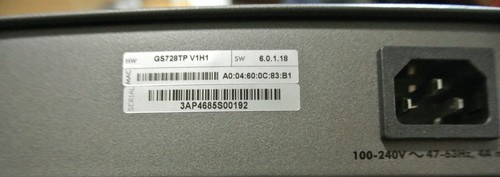 NETGEAR PROSAFE GS728TP 24 PORT GIGABIT POE+ SMART ETHERNET SWITCH W/4x SFP 190W - Picture 6 of 13