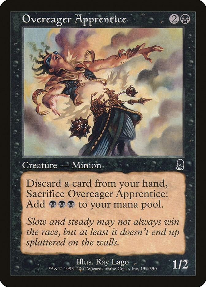 Overeager Apprentice 154 Odyssey Magic The Gathering MTG Card 2001 Near Mint