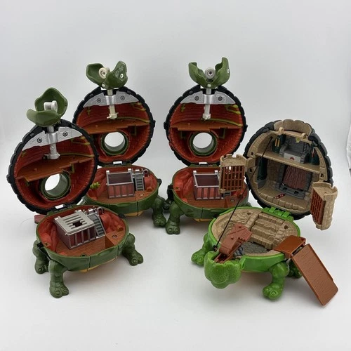 Lot Of 4 Mini Mutants Sets Vintage 1994 TMNT Leo Sewer Lair Raph Feudal Castle