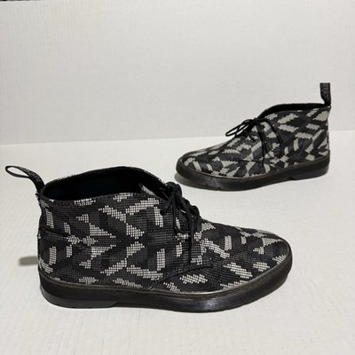 Dr. Martens Daytona Geometric Desert Snakeskin Combat Ankle Boots