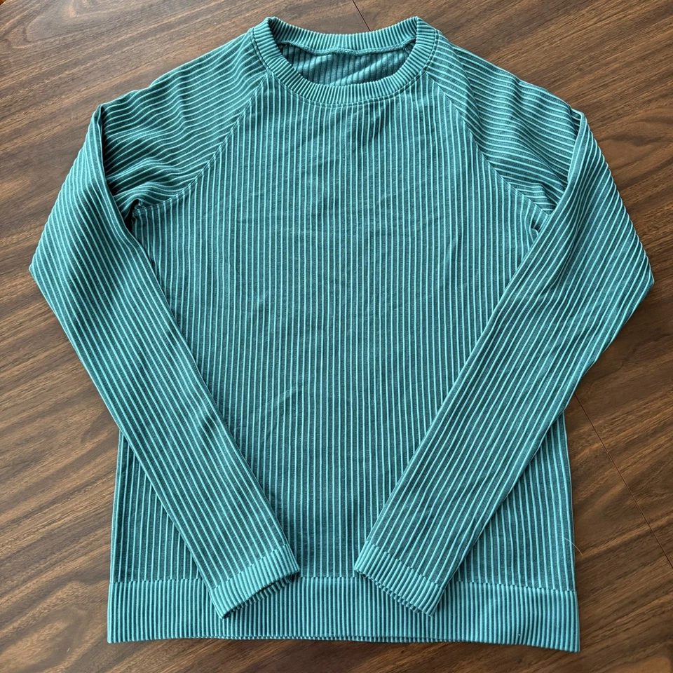 Pullover Lululemon Athletica Rest Less para mujer talla 10 verde azulado océano sin etiqueta Foto 4 de 4