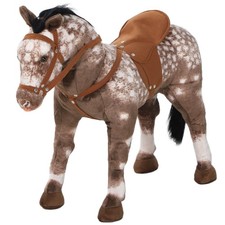 Realistic Kids Ride On Horse 33.5x11x23.6in, Makes Neighing Noise, 132lb Limit
