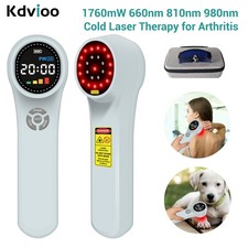 Medical Grade Cold Laser LLLT Device 1760mW for Pet Human Joint Pain Arthritis