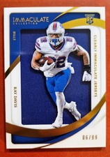 2024 Panini Immaculate Ray Davis RC Clearly Immaculate Jersey /99 Bills