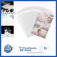 Crystal Clear Resealable Bags for 5x8 Photos and Artwork Storage 100 Pack