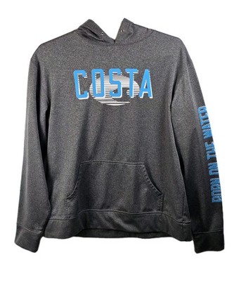Costa Men's XL Grey '' Boat On The Water ''Long Sleeve Hoodie