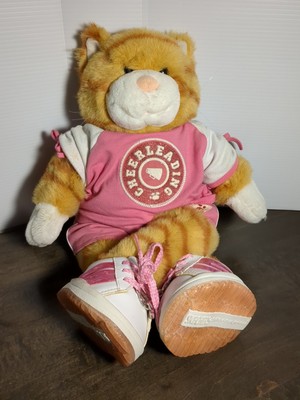 VTG Build A Bear 1990s Tabby Cat  Cheerleader Sketchers Discontinued Meows Works