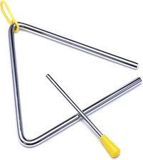 6 Inch Musical Steel Triangle Percussion Instrument with Striker