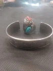 Vintage .925 Sterling Silver Native American bracelet  and ring set.
