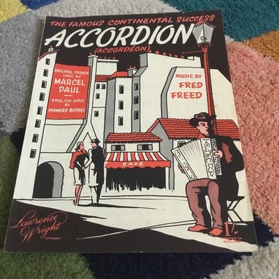 THE FAMOUS CONTINENTAL SUCESS ACCORDION . Rare sheet music . Fast Free shipping