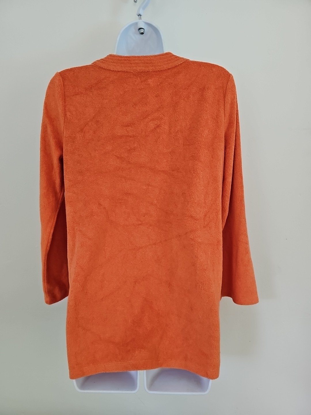 Talbots Pullover Split Neck Terry Tunic Top Orang… - image 7