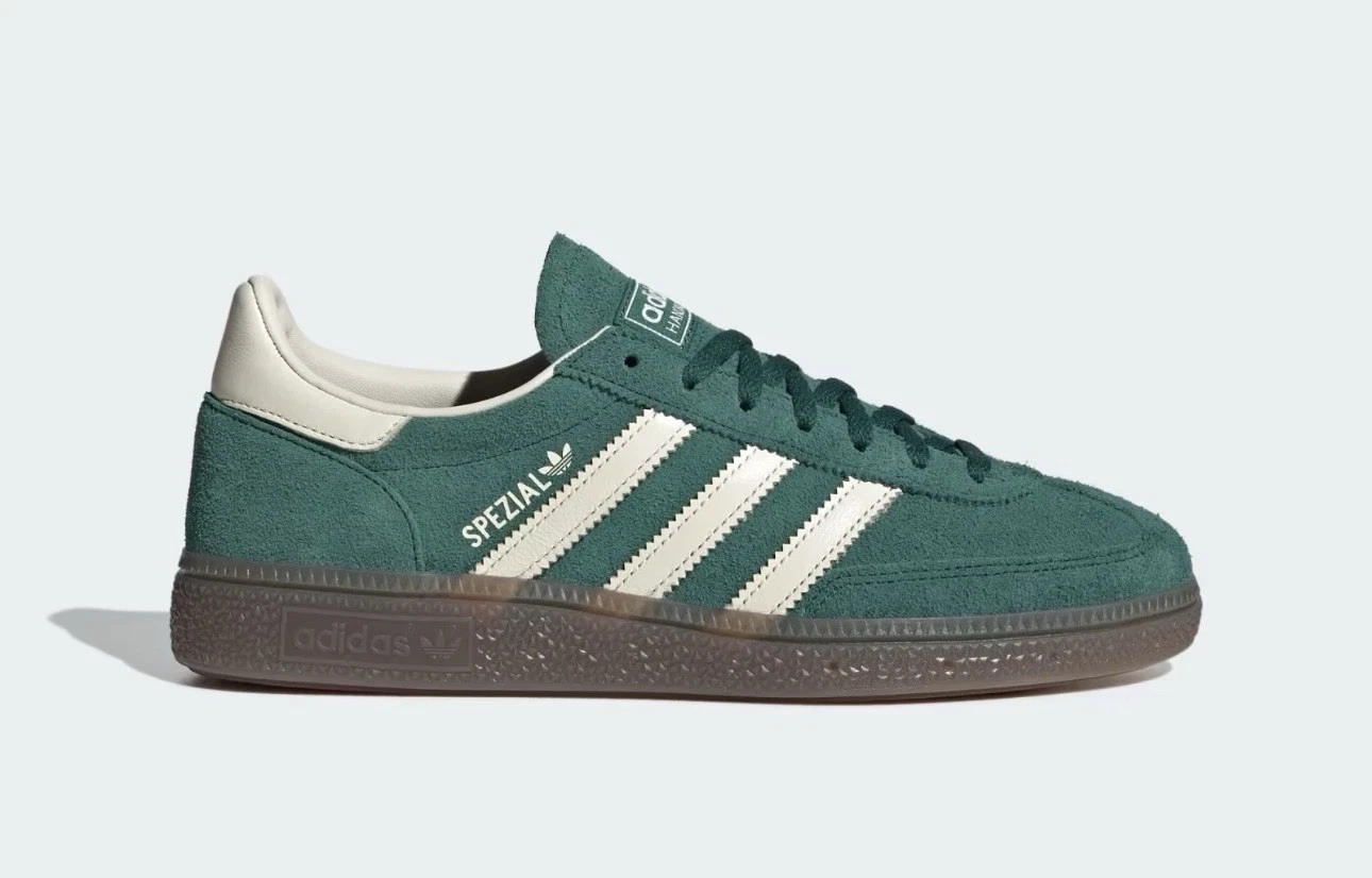 Adidas Handball Spezial Women's Sizes 7.5-8.5 Casual Shoe Green Cream Trainer