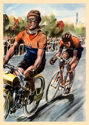 Affiche Déco Vintage Raleigh - Vélos Anciens - Format 16x20 Pouces (41x51 Cm)