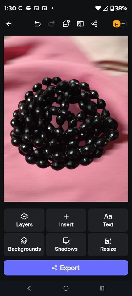 Collar Francés Jet Negro Cuentas 60" Doble Sin Cierre Tamaño Forma Variedad De Colección Foto 4 de 4