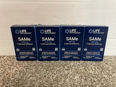 4x Life Extension Same 200mg S-Adenosyl-Methionine Mood Joint Liver Support