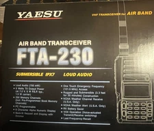 Yaesu FTA-230 Handheld Air Band Transceiver