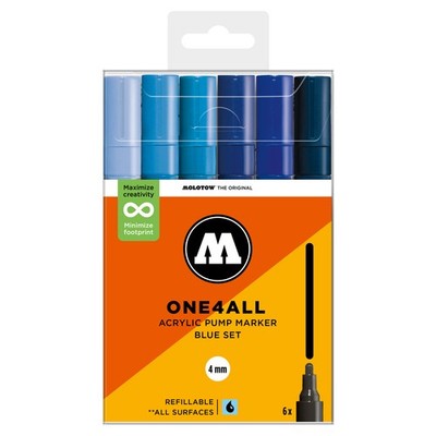 Molotow Acrylmarker One4All 227HS Blue Set