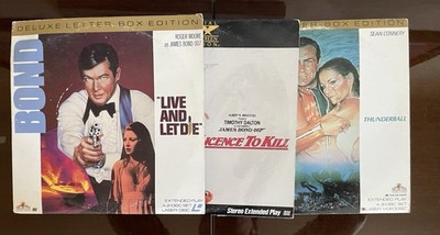 James Bond Laserdisc Lot ~ Sean Connery ~ Roger Moore ~ Timothy Dalton Untested