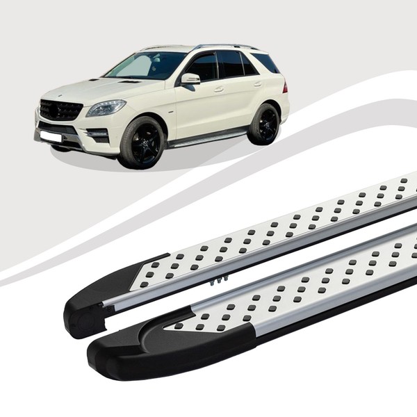 Trittbretter Passend FüR Mercedes ML W166 Ab Baujahr 06/2011-02/2015 Soma Silber-image