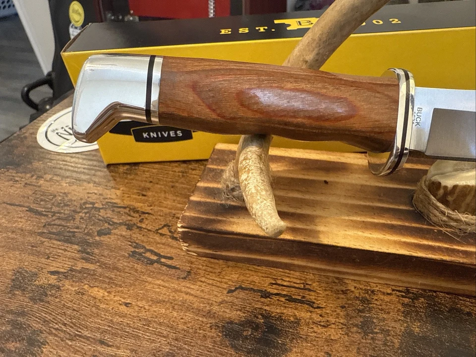 Cuchillos Buck 103 Skinner Hoja Fija Latón y Mango Cocobolo, Funda Nuevo en Caja Foto 3 de 4