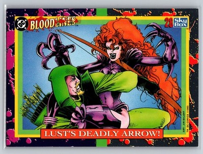 1993 SkyBox DC Bloodlines #28 Lusts Deadly Arrow Green Arrow Comics Card