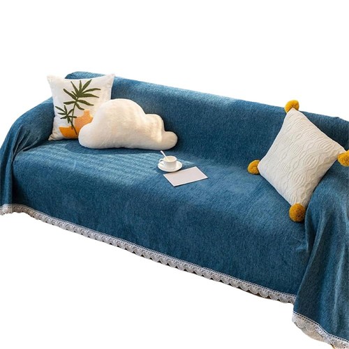 Sectional Sofa Covers, Thick Chenille Sofa Covers, Modern Simple Fringe 8393 - Picture 1 of 6