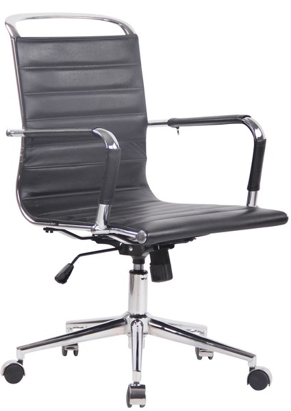 BüRostuhl Barton Echtleder Schwarz-image