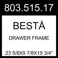 IKEA BESTA BESTÅ Drawer Frame White  23 5/8x9 7/8x15 3/4" 803.515.17