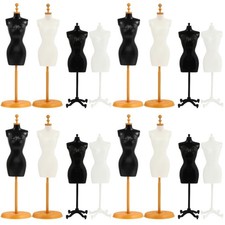 16 pcs  Mini Doll Dress Support Mannequin Model Stand Accessories (Mixed Style)