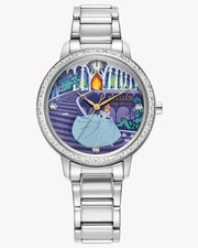 Citizen FE7041-51W Cinderella Disney Princess Watch Collectible Pin Boxed Set