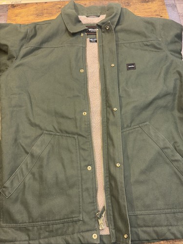 Abbigliamento da lavoro pareti sherpa foderato tela lavoro XL/TG verde giacca-zipper ottime condizioni - Foto 4 di 18
