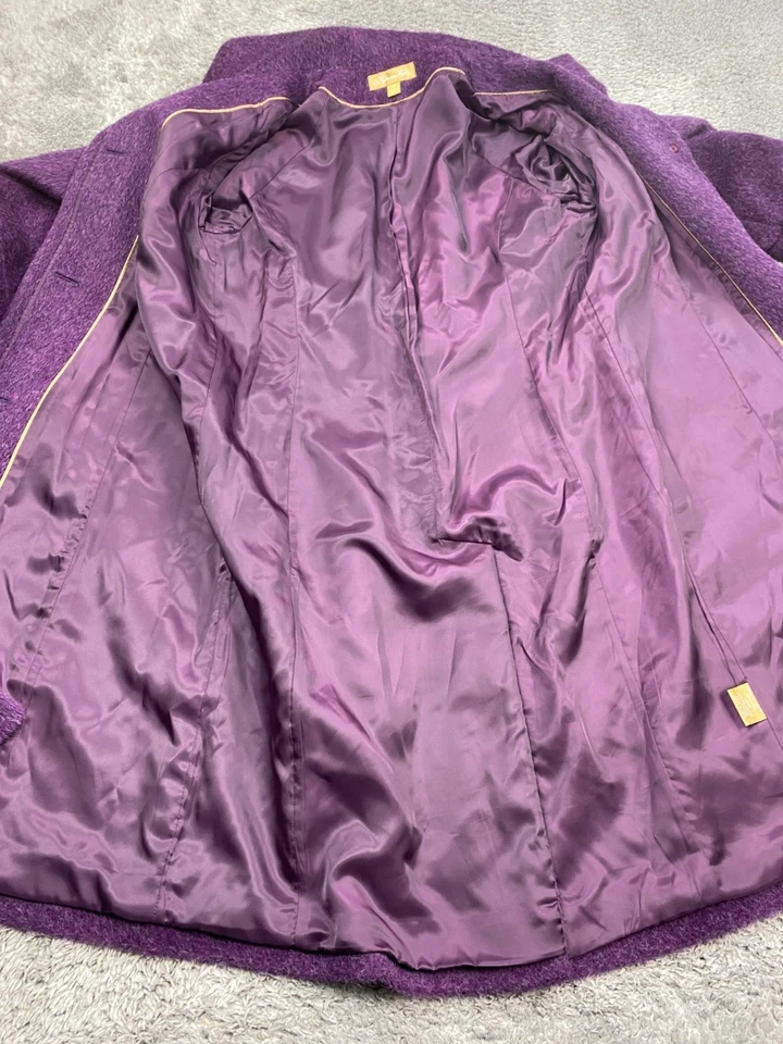 Katherine Kelly Jacket Women 10 Alpaca Wool Tweed Trench Pea Coat Old Money - Image 3 of 4