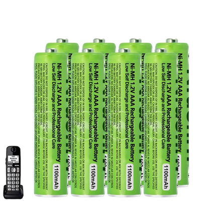 #ad NI MH AAA 1.2 V 1100mah AAA Rechargeable Batteries for Panasonic Cordless Phones $25.99