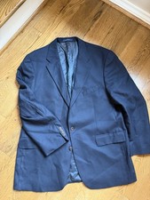 RALPH RALPH LAUREN Sportcoat Blazer Jacket Mens 48 T Navy Blue 100 Wool