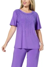 Antthony Women's Embellished Top Purple