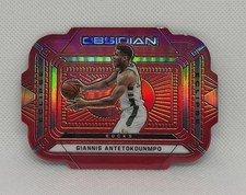 2020-21 Panini Obsidian #5 Giannis Antetokounmpo Eclipse Electric Etch Red Flood