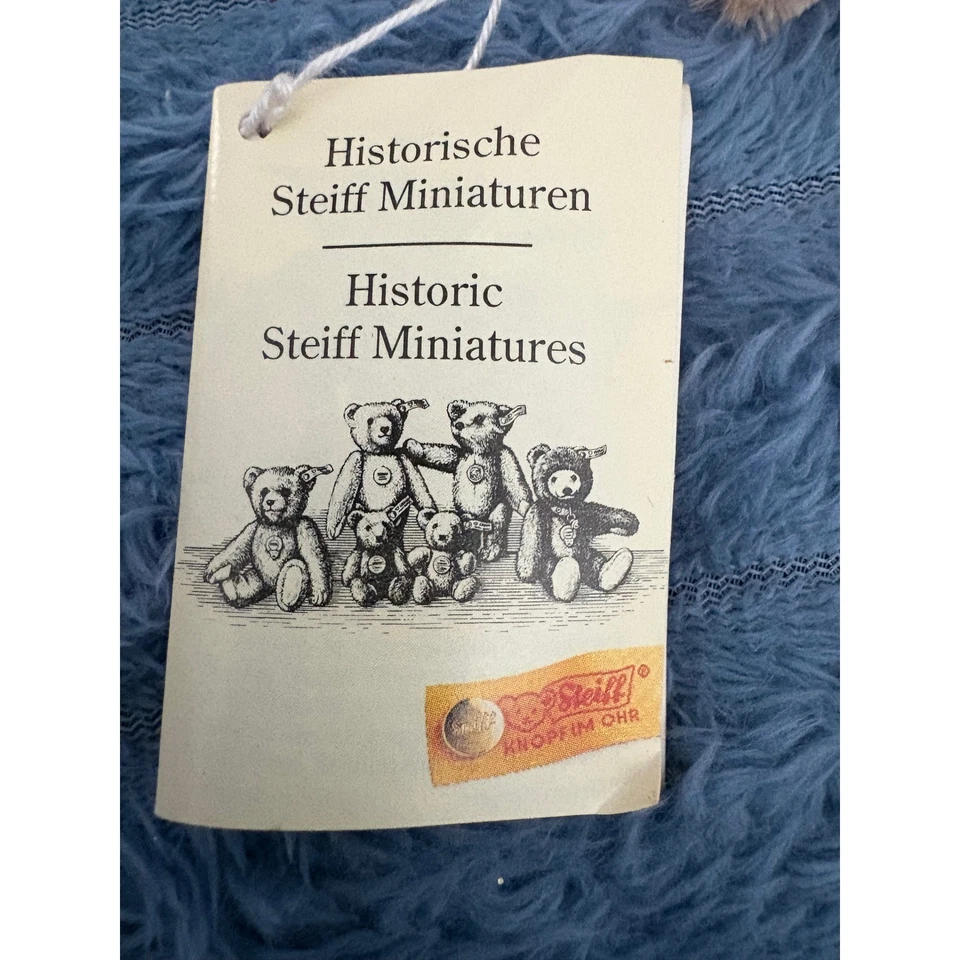 Steiff Historic Miniatures Teddy Bear Golden Brown Mohair Collector Item - Image 2 of 4